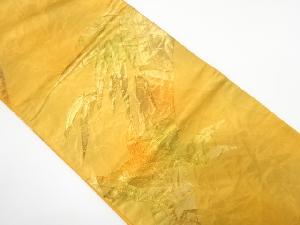 竹笹模様織り出し 袋帯